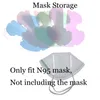 Maskförvaringslåda Ansiktsmask Keeper Plastic PP Sheet Holder Mouth Clip Folding Case Folder Bag Protective Organizer Anti Damm Portable