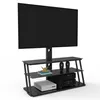 ABD STOK Mobilya Siyah Çok Fonksiyonlu Açısı Ve Yüksekliği Ayarlanabilir Temperli Tv Salon Mobilya W24104953 Standı