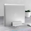 Aluminum Alloy Adjustable Vertical Laptop Stand Bookshelf 2 Slot Bracket Dual Notebook PC Desk Holder for Computer