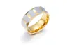 고품질 골드 텅스텐 카바이드 반지 웨딩 약혼 반지에 대한 남성 여성 남성 여성 여성을위한 패션 명품 반지를 냉각
