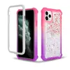 Voor iPhone 12 11 Pro Max XS MAX XR X 8 7 6 Plus Glitter Sparkle Bling Full Body Four Corners Beschermende telefoon Case Cover