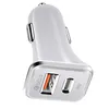 PD FAST Type c QC3.0 Car Charger Car Chargers For Iphone 7 8 x 11 Samsung tablet pc gps