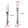 510 Ceramic coil oil cartridge vape tank vapor 4 intake hole 0.5ml 1.0ml vape pen cartridge with plastic tube packaging