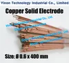 Électrode solide en cuivre 0.9x400MM (200 pièces/lot), électrode EDM à tige de cuivre solide diamètre 0.9mm, longueur 400mm utilisée pour l'usinage par décharge électrique