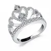Обручальные кольца модное темперамент корона хрустальный кольцо для женских ювелирных подарков