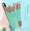 Maange 10 pcs / set Makeup Brushes Set Para Eye delineador sombra rímel Make Up Brush Set Ferramentas 50sets / lot DHL