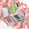 shiyongPrezzo di fabbrica manuale in acciaio inossidabile doner kebab spiedino di carne machine_meat string machineMacchina manuale per kebab di carne