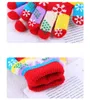New Children Magic Gloves Fashion Kids Warm Wnter snowflake Stretchy Lovely Girl Colored Double Layer knitted Gloves five finger glove