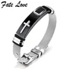 Fate Love-pulsera clásica para hombre, joyería de acero inoxidable, longitud de malla ajustable, Color dorado, joyería de moda para hombre, pulseras 7693062