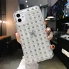 Bling Jeweled Rhinestone Crystal Diamond Soft Back Pendant Phone Case Cover för iPhone 11 Pro Max X 6S 7 8 Plus 5 XR XS Max