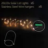 Frasco de pedreiro de vidro de vidro de sol do gadget do diodo emissor de luz cretivo com painel solar integrado e LEDs para a decoração da festa da casa da iluminação