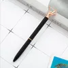 Creative Crystal Glass Kawaii Ballpoint Pen Big Gem Ball Pen With Large Diamond 36 Colors Fashion School Office Supplies