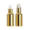 30 ml de ouro eletroplacado 15ml Garrafa de vidro conta -gotas UV 20ml Garrafa de óleo essencial de óleos preenchidos separadamente garrafas de mistura