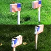 Crestech Solar Lights Outdoor US Flag солнечный водонепроницаемый светодиодный лампа декоративная садовая патио -тропинка