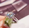 1ct الاسترليني الفضة الزفاف الذكرى moissanite خاتم الماس الاشتباك حزب الجسم مجوهرات النساء عيد 2020 هدية الهيب هوب