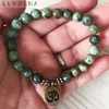 Tennis Men Mala Healing Pärlor Armband Yoga Buddha Om Charm Wrists Lotus Armband Afrikansk T-Urquoise Stone Bracelet1