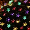 Şeftali Çiçeği Güneş Lambası Güç LED Gadget Dize Peri Işıkları 6 V Solarda Garlands Bahçe Noel Dekor Açık