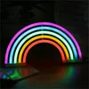 Nuevo Venta caliente LED Luces de modelado de pared Cuelga de la pared Rainbow Neon Lights Ins Driso Decoración Lámparas Noche Luces de noche creativas 123