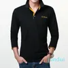 Hot Sale Designer Fashion Brands Polo Shirt Embroidered reathable Casual Polos Long Sleeve Polo Shirts For Men Slim Fit Size Size M-3XL