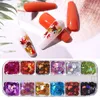 12 couleurs feuilles d'érable Nail Art paillettes holographiques paillettes flocons Paillette feuille d'automne autocollants pour bricolage ongles décorations d'automne 4944419