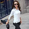 Japan Women spring Autumn Casual Polo New Long Sleeve Slim Polos Mujer Black White Red Women Tops For Lady Tees Shirts
