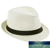 Fashion Men Women Straw Hats Soft Fedora Panama Hats Outdoor Stingy Brim Caps Jazz Straw Hat Outdoor Sun Hat 7 Colors Choose9143665