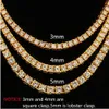 2020 chaînes glacées bijoux diamant chaîne de tennis hommes hip hop bijoux collier 3mm 4mm or argent chaîne colliers a065621585