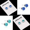 Boucles d'oreilles en diamant en acier inoxydable sans allergènes femmes mens oreille mode bijoux volonté et cadeau de sable