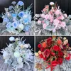 Flores decorativas Wreaths Artificial Flower Arrangement Tabel Centropes Pieces Ball Triangle Row Decor Decor Arch Cenário da festa do cenário até mesmo