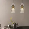 Nordic copper post-modern led crystal chandelier dining room bedroom bedside pendant lights bar counter creative personality lamps