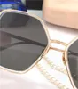 Новые дизайнерские женские солнцезащитные очки 4262 квадратная простая рама с цепными очками популярный стиль высочайшего качества UV400 Outdoor Whate EY8951725
