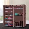 Double 9 Layer Shoe Boot Closet Rack Shelf Storage Organizer Cabinet Draagbare Schoenen Houder Non Geweven Stof Anti Stofrekken