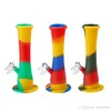 Silicone bong with metal downstem Diffuse coloured Portable foldable Smoking Water bongs 235 mm hookahs