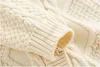 Twist Knit Baby Rompertjes Eendelig Trui En Hoed Set Zuigelingen Button BodySuits Playsuits Herfst Winter Kinderkleding Jumpsuits D82407