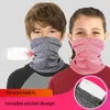 Half Face Scarves With Pocket Kids Solid Color Elastic Head Face Neck Gaiter Tube Bandana Scarf Outdoor Cycling Accessories4655336
