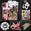 PC's Nail Acrylic Powder Glitter Poeder Set voor Manicure Nail Kit Gel Polish Nail Decoration False Tip Gel Borstel Tool Set