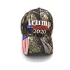 Camouflage Donald Trump Chapeau USA Drapeau Casquette de baseball Keep America Great 2020 Chapeau 3D Broderie Étoile Lettre Camo Réglable Snapback EEA1979