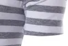 メンズストライプロングラインTシャツヒップスターOネック半袖TシャツメンズヒップホップストリートウェアエクストラロングTシャツ男性カミセタスホムブレ1