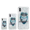 Pour iphone X XS max XR 6 7 8 plus coques de téléphone belle tour d'arc mode scintillant flux liquide paillettes tpu housse