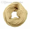 Partihandel-Mode Kvinnor Varm Sticka Nack Circle Ull Blend Cowl Snood Long Scarf Shawl Wrap