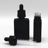 30ml Black Frosted Glass Liquid Reagent Pipette Dropper Bottles Square Essential Oil Perfume Bottle Smoke oil e liquid Bottles LX23599509