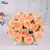 18 Heads Wedding Bouquet Flowers Marriage Accessories Small Bridal Bouquet Silk Roses Wedding for Bridesmaids Decoration1242767