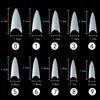 False Nails 500 шт. Советы для ногтей Стелето Форма натуральный четкий белый точка французский акрил с 10 размерами искусства дизайн
