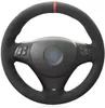 DIY Auto Black Suede Steering Wheel Covers for E92 M3 2009-2013 /2011 1 Series Interior Accessories Parts