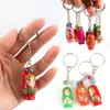 Keychains 12st Set Russian Nesting Dolls Key Ring Babushka Matryoshka figurer Kids Toy1313e