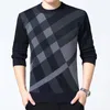 Sweater Mens Winter Thick Warm Cashmere Turtleneck Men Knitted Plaid Sweaters Slim Fit Pullover Pull Homme Classic Wool Knitwear