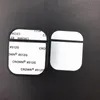 Blank Sublimation AirPods Apple 이어 버드 용 케이스 1 2 Pro 무선 이어폰 인쇄 가능한 알루미늄 플레이트 삽입 된 하드 플라스틱 덮개