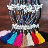 2021 moda longa cadeia de cristal grânulos pingente colares boho jóias borboleta encantos colorido borla colar para mulheres meninas meninas