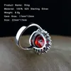 Natural Red Garnet Gemstone Rings for Women 925 Sterling Silver Wedding Rings Fine Jewelry Gifts6620733