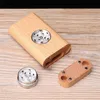 Natural Wood Dugout With One Tube Portable Herb Cigarette Tobacco Storage Box Wood Grinder Holder Smoking Accessories CCA12246 10p7054003